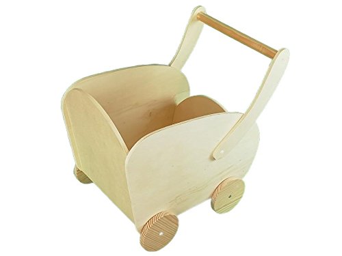 Greca Carro Madera. Ideal para Habitaciones Infantiles. En Crudo, para Decorar. Medidas (Ancho*Fondo*Alto): 26.5 * 44 * 41 cms