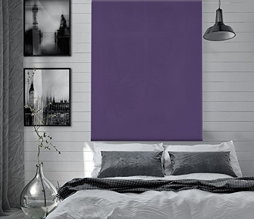 Happystor Dark Estor Enrollable A MedidaTejido Opaco 211-Violeta Medida Total Estor: 90x230 (**Solo Ancho Tela:86-87cm.**)