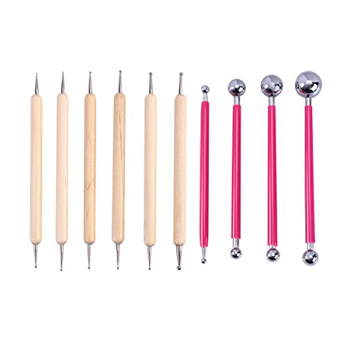 Healifty 10 unidades de bolas de metal Stylus Ball Kit de herramientas de modelado (rosa)