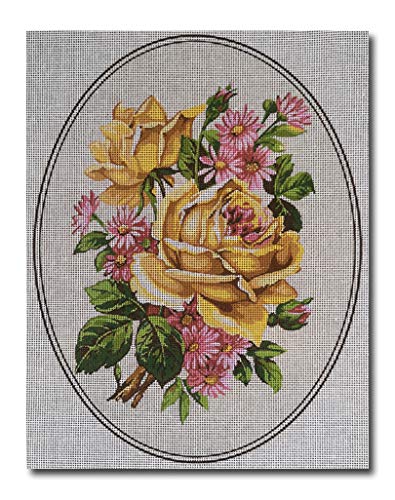 hudema's Kit para Bordar Canamazo Estampado para Medio Punto Flores 23x30 Cod 722