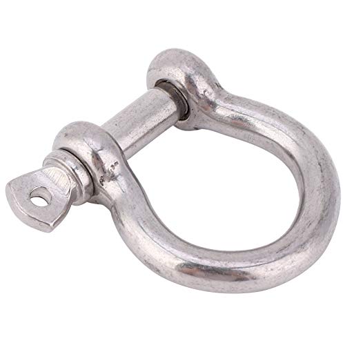 Hztyyier Grillete de Anillo en D de 4 Piezas Grillete de Tornillo de Acero Inoxidable 304 Grillete de Arco Grillete de Arco, 8 mm/10 mm/12 mm Opcional(12mm)