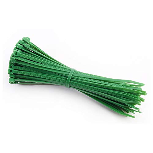 intervisio Bridas de Plastico para Cables 200mm x 4,8mm / Color Verde / 100 Piezas de Colores