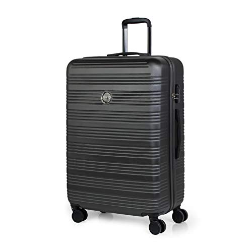 ITACA - Maleta de Viaje Grande rígida 4 Ruedas Trolley 78 cm de abs. Gran Capacidad. Dura y Ligera. candado Integrado. Estudiante y Profesional. Estilo y Marca. t72170, Color Antracita