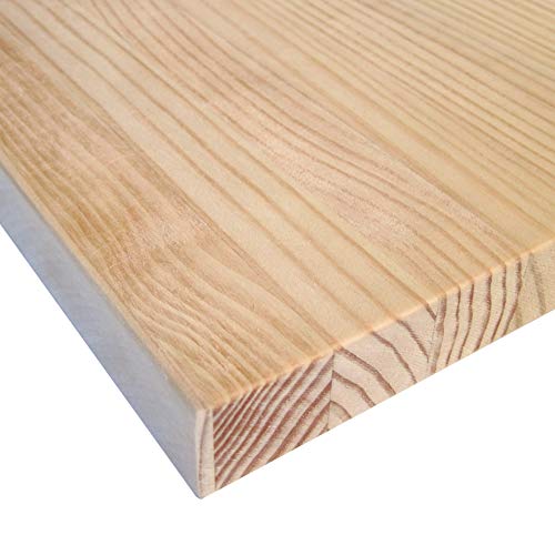 IVERICO® - Tablero de Madera Maciza de Pino Radiata, Natural, sin Barniz, para Construcción de Mesas, Encimeras, Baldas. Corte a Medida: (Pino 1,8cm, 110 x 40 cm)