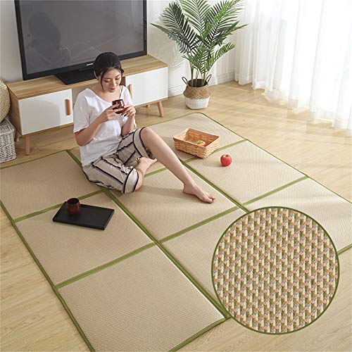 Japonés Rota Estera Alfombra,Verano Moqueta,Alfombrilla De Tatami Bebé Almohadillas De Rastreo Para Niños,Se Puede Utilizar Para Dormitorio Habitación Para Niños Sala De Juegos Bal-Estilo 3 六格(120x180