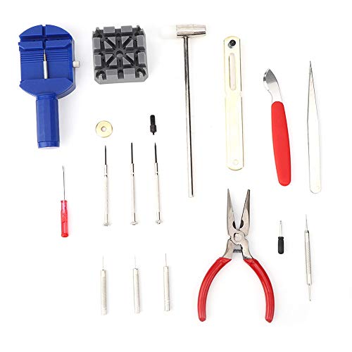 Kit de reparación de reloj de 16 paquetes, ajustador de enlace de correa de reloj - Pernos de correa de correa de reloj Extractor de enlace - Herramienta de barra de resorte de abridor de caja con mar