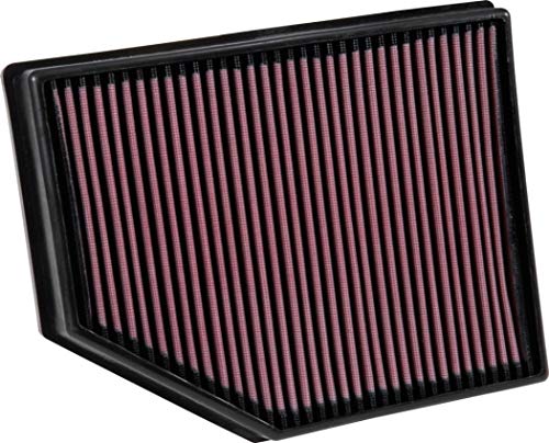 K&N Filtro de aire del motor: alto rendimiento, premium, lavable, filtro de repuesto de panel: 2015-2019 (V40 Cross Country, V40), 33-3055