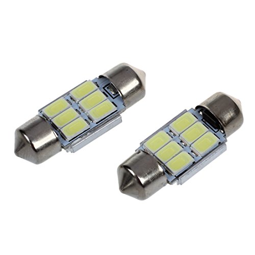 LED Iluminacion - TOOGOO(R) 2 x 31 mm 6 5630 SMD LED Iluminacion interior de feston 3W 195LM 6500K