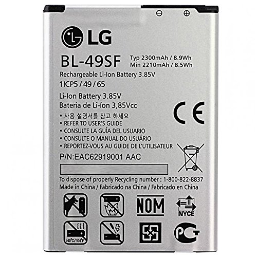 LG - Batería de litio de 2300 mAh - Modelo BL-49SF - Batería original para LG G4 S H734