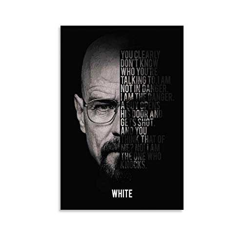 LIANGBO Póster decorativo de Breaking Bad Walter White para la pared del salón, póster para el dormitorio, 50 x 75 cm