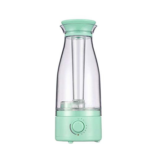 LICHUAN Humidificador Máquina humidificadora de purificación de humidificación de Aire Mini Escritorio giratoria de 360 ​​° en casa 360 ° L Fácil de Limpiar (Color : Clear+Light Green)