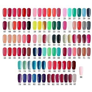 LOVECRAZY - Kit de Esmaltes de Uñas en Gel Semipermanente, 4 Colores de Esmaltes y Top Coat Base Coat