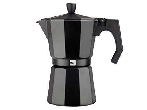 Magefesa 01PACFKEB12 - Cafetera modelo KENIA NOIR en aluminio esmaltador, 12 tazas