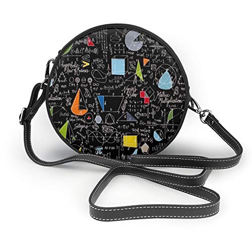 Math Formula - Bolso bandolera para mujer, diseño redondo