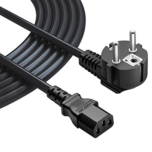 MEROM Cable di Fuente de Alimentación Computer para Apparecchi Freddi TV PC PS3 / PS4 Pro Stampanti Monitor Fotocamere Laptop Adaptador Estándar Ice C13 Cable 5ft