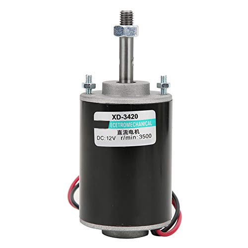 Mini 12V / 24V CW / CCW Motor de CC de imán permanente Motor de engranaje eléctrico reversible de alta velocidad de bajo ruido para generador de bricolaje (CC 12V 3000RPM)