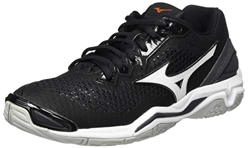 Mizuno Wave Stealth V, Zapatilla de Balonmano Unisex Adulto, Negro/Blanco/Ébano, 46.5 EU