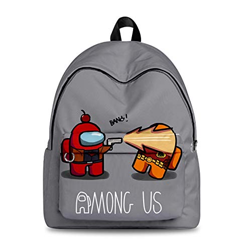 Mochila de Juego A`mong Us Mochila de Viaje con impresión Digital en Color 3D Mochila de Ordenador de la Escuela universitaria Mochila para niñas y niños Camping al Aire Libre,C