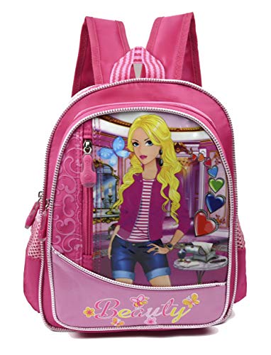 Mochila muñeca para niñas Bolso Escolar Infantil 32cm Alto - 25cm Ancho (Rosa)