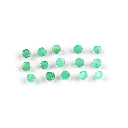 Natural verde esmeralda de Zambia calidad AAA 2,25 mm calibrado Tamaño Facetas de la forma redonda de la piedra preciosa floja para hacer la joyería