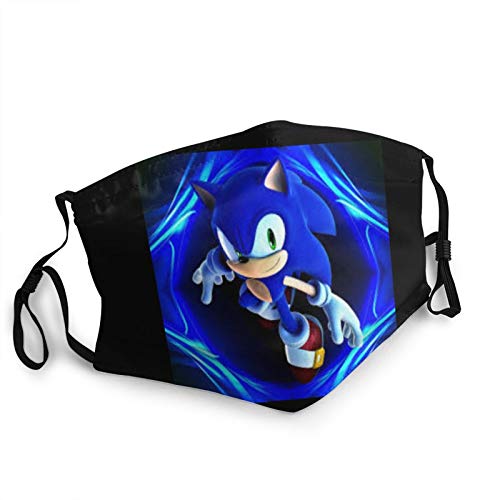 Nicegift Base de datos de personajes Sonic The Hedgehog Máscara reutilizable neutra Gorro de pasamontañas Cubierta de boca de nariz lavable para exteriores Moda