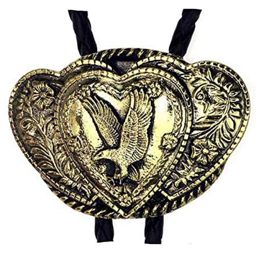 Nobles Bolo Tie Triple Hearts, 24Ct. Oro, Oeste, Bolotie