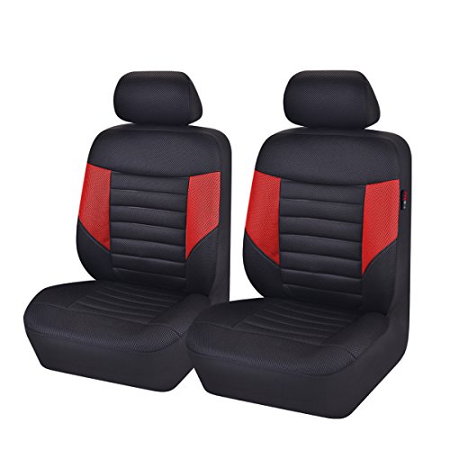 Nueva Arrival- coche Pass 6pcs super universal Automobile Juego de fundas para asientos delanteros package-fit para vehículos, negro y gris con compuesto esponja interior, Airbag,...