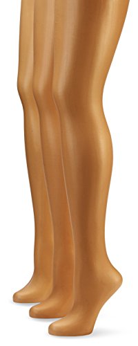 Nur Die 3er Transparent Strumpfhose, 725949 Medias, 15 DEN, Braun (bronze 213), L (44-48) (Pack de 3) para Mujer