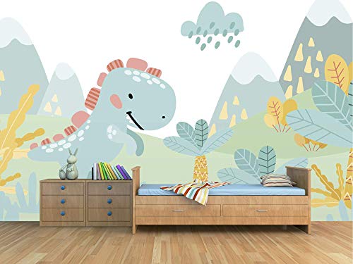 Oedim Papel Pintado Infantil para Pared Dinosaurio | Mural | Papel Pintado |350 x 250 cm | Decoración comedores, Salones, Habitaciones