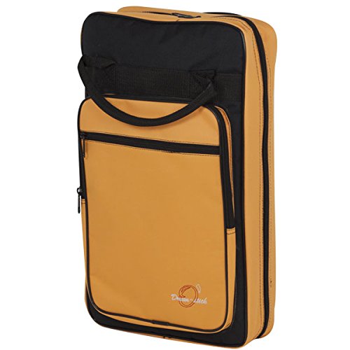 Ortola 6509-037 - Funda baqueta batería, 8 compartimentos, color negro y naranja