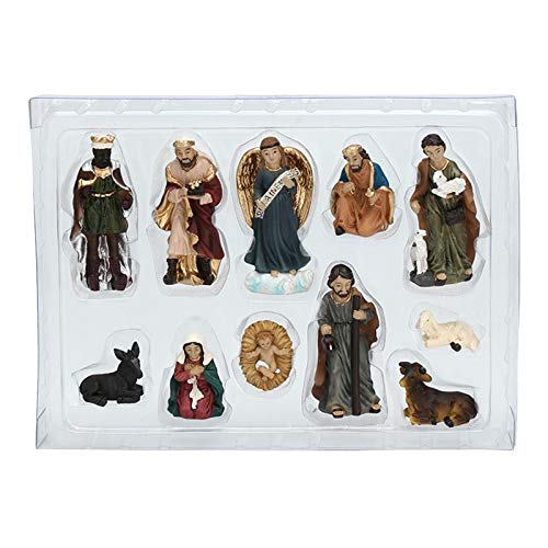 oshhni Conjunto de Estatuas de La Escena de La Natividad Niño Jesús Escena de La Natividad Miniaturas Figuras de Navidad