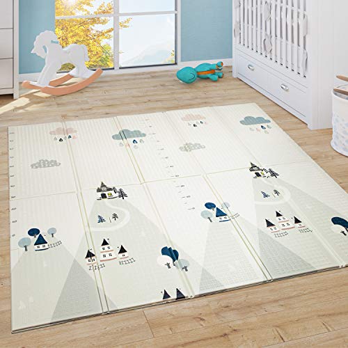 Paco Home Alfombra Juego Gateo Bebé Niños Plegable Lavable Reversible Animales Alfabeto, tamaño:150x200 cm