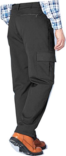 Pantalones cargo para hombre, de acción, trabajo, senderismo, combate, de 30 a 48 L, 27 29 31 33 (negro, ancho 42 x largo 27)