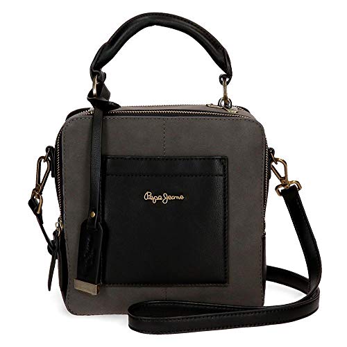 Pepe Jeans Lorain Bandolera Negro 20x20x10 cms Piel Sintética