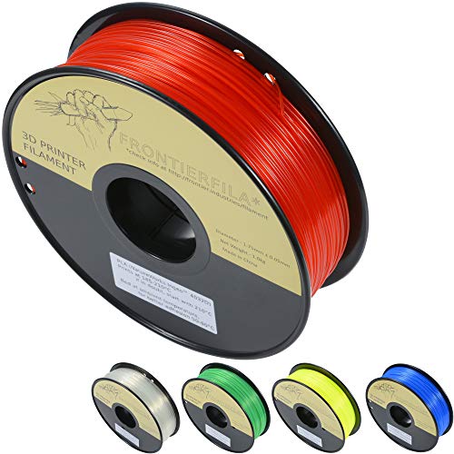 PLA transparente rojo 1.75mm 1kg - Filamento para impresora 3D - FrontierFila