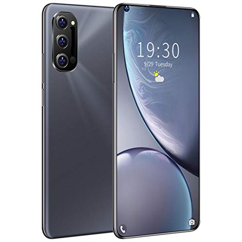 PNAYK Rino 4 Pro Teléfono Móvil, Pantalla de 7.3" 4 GB+64 GB, 4G Smartphone Cámara Triple 48 MP, 24MP Frontal Cámara, Batería 5600 mAh, Android 10.0,Negro