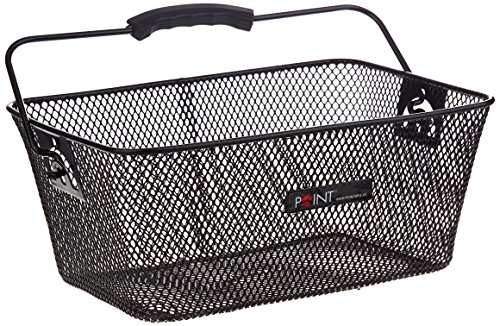 Point 05102900 - Cesta para portaequipajes Trasero de Bicicleta (30 x 22 x 12 cm), Color Negro