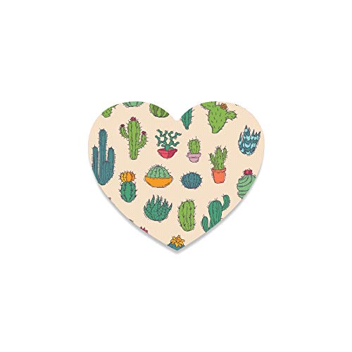 Posavasos para vino, diferentes cactus, lindos posavasos con forma de corazón, para decoración de apartamentos, cocina, salón, bar