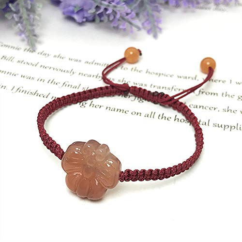 Pulseras para Mujer Piedra Natural Fluorita Pata De Gato En Forma De Piedra Preciosa Amatista Fresa Cristal Tejido Longitud De La Cuerda Pareja Ajustable Saltsourceagate-2