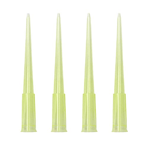 QWORK Puntas de pipeta , puntas universales pipeta de 200 ul, diseñadas para su uso con una amplia variedad de pipetas, color amarillo , 1000 unidades