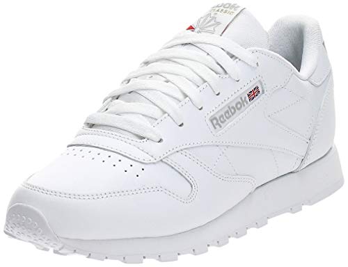 Reebok Classic Leather, Sneackers para Mujer, color Blanco, talla 41 EU / 7.5 UK / 10 US