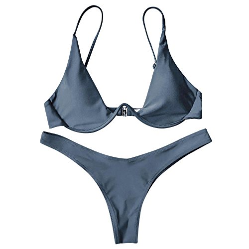 Rehao Mujer Traje de Baño, Sexy Ropa de baño Push-Up Bikini Acolchado Bra