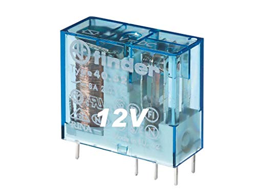 RELE SERIE 40 STANDARD 12Vcc 1 CIRCUITOSCONMUTADOS 6 PINES 16A MINI-RELE CIRCUITO IMPRESO 29x25x12.4mm FINDER 40.61.9.012.0000