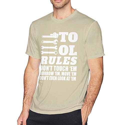 SBD14ZZU Camiseta de manga corta para hombre con texto en inglés "Don't Touch 'Em Borrow 'Em Tees impresos, para hombre