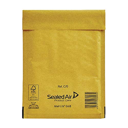 Sealed Air Mail Lite GOLD - 10 Sobres acolchados con burbujas (350x470mm)