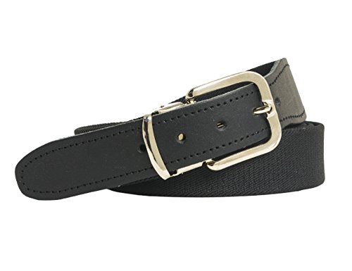 shenky - Cinturón de goma elástico - Unisex - 3 cm de ancho - Negro - Cintura de 105 cm