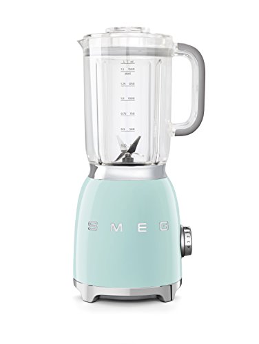 Smeg Batidora BLF01PGEU, 800 W, 1.5 litros, Metal, plástico, 4 Velocidades, Verde Pastel