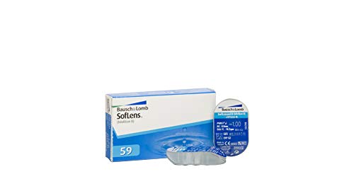 SofLens 59 Lentes de Contacto Mensuales, Incoloro, Dioptría -9, Caja de 6