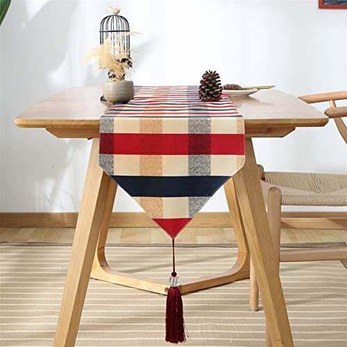 Squisito runner da tavolo País sencilla moderno estilo europeo Mantel Corredor con las borlas de la cena de la decoración for el partido de cena de boda per feste, ristoranti e attività all'aperto