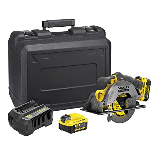 STANLEY SFMCS500M2K-QW SIERRA CIRCULAR V20 LI-ION 18V 165mm CON 2 BATERÍAS 4Ah, CARGADOR Y MALETÍN